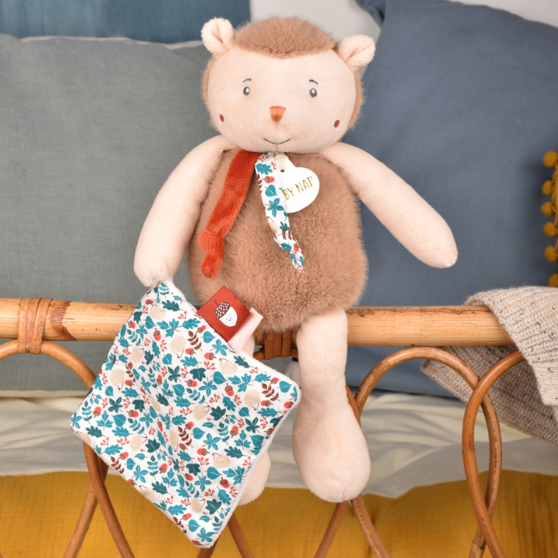  - simon hérisson - peluche avec brown beige 25 cm 